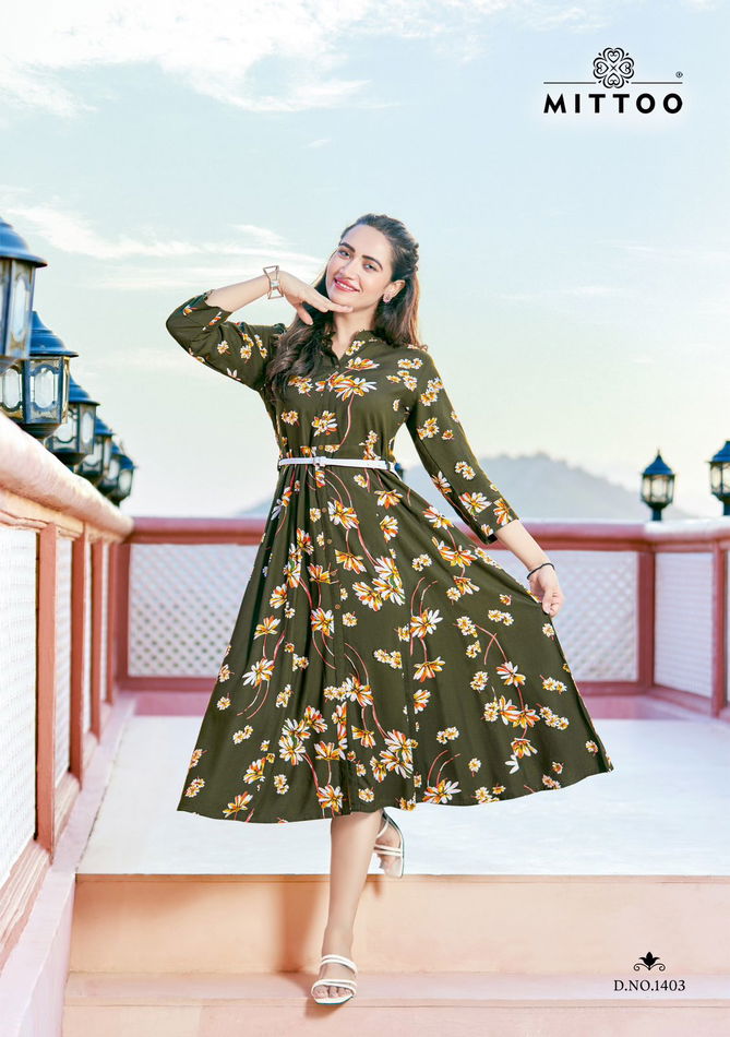 Belt Vol 14 By Mittoo Party Wear Kurtis Catalog